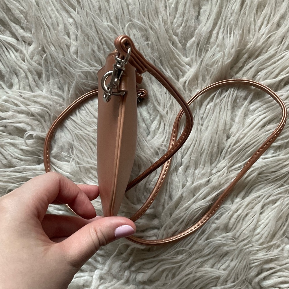 Zac Posen Metallic Copper Faux Leather Convertible Clutch Crossbody Bag Euc — image 6 of 8